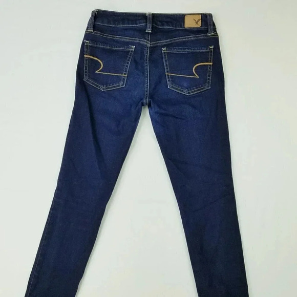 AEO Sz 0 Regular Jegging Super Stretch Blue Jeans - Picture 1 of 9